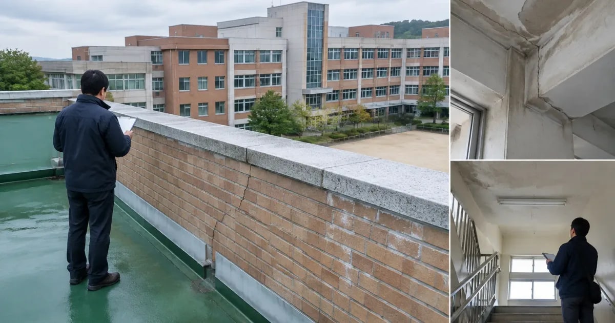 중학교 정기안전점검을 통한 주요 구조부재와 마감 상태 조사