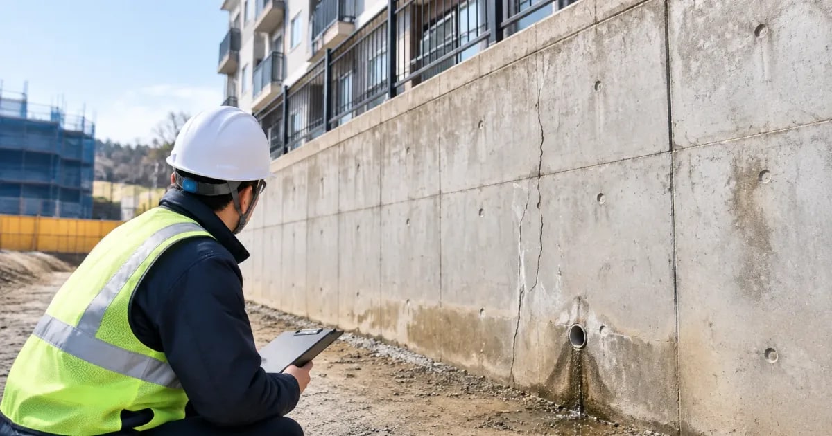 옹벽 안전점검 체크리스트 기반 다세대주택 건설공사 점검 절차